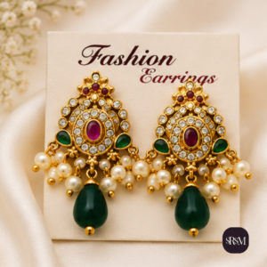 Traditional Kundan Jadau Drop Earrings